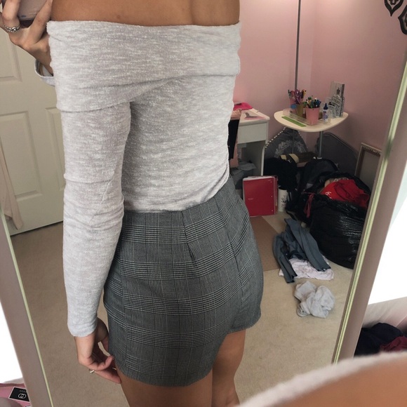 Light grey marled off the shoulder sweater - Picture 3 of 4